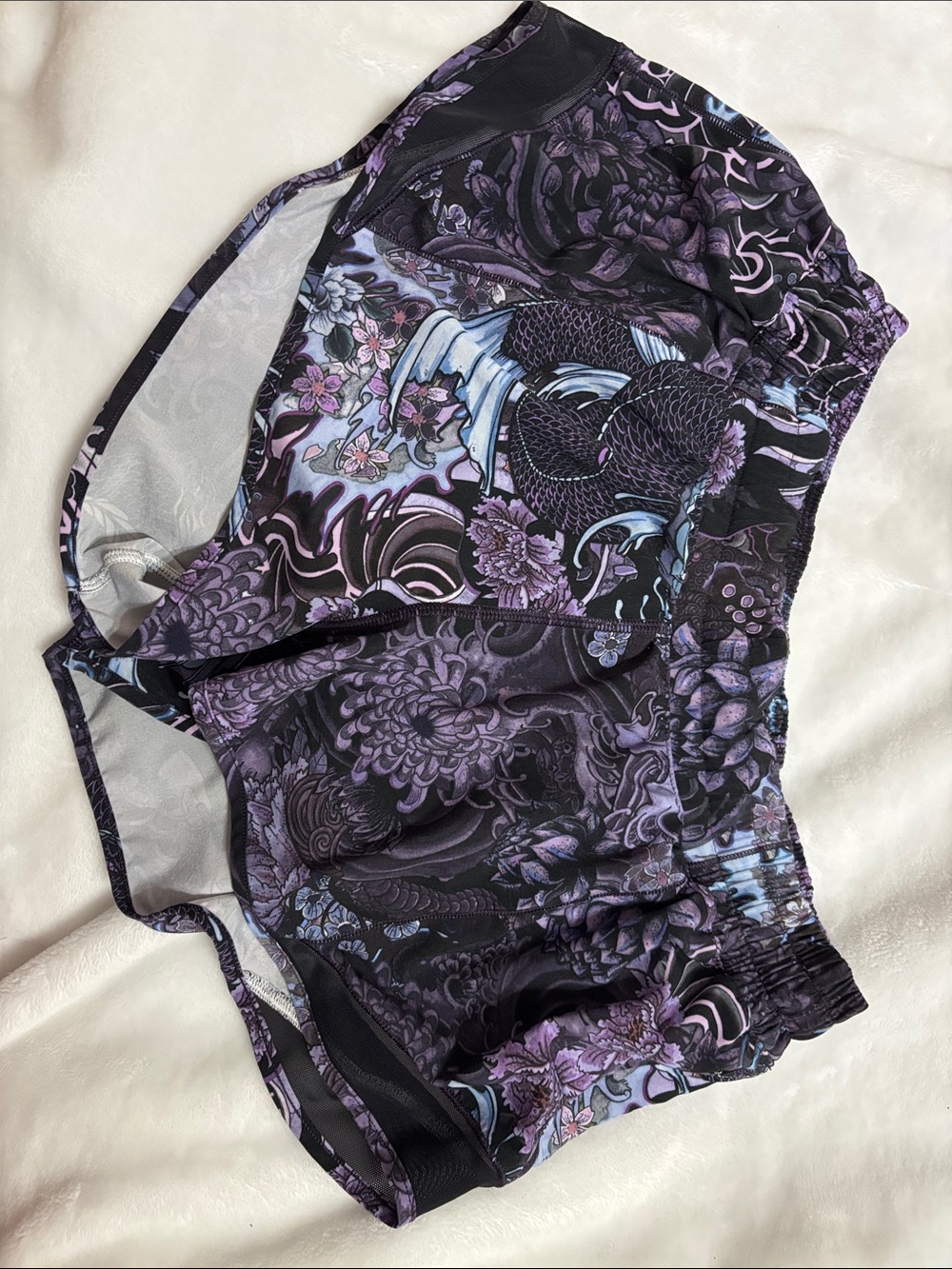 lululemon athletica Purple Floral Athletic Shorts